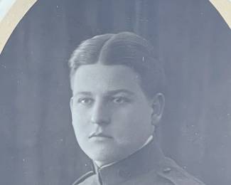 Original WWI A.E.F. American Doughboy Soldier Portrait Photo, Nice, France