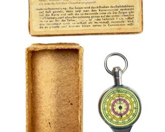 Original WWII German Officer's Map Distance Meter KURVENMESSER in Original Box - Wehrmacht Field Gear