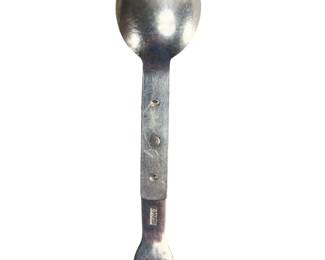 WWII German Navy Fork & Spoon Utensil - 1939 Dated & HMZ Marked - Kriegsmarine Göffel