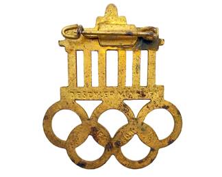 1936 Berlin Summer Olympics Visitor's Badge by Deschler - XI Olympiade