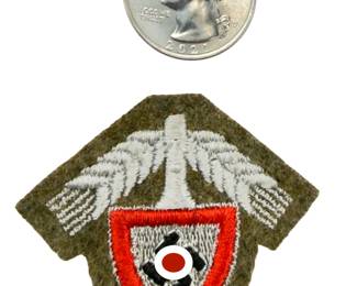 WWII German RAD M43 Field Cap Insignia - Authentic Third Reich Reichsarbeitsdienst Patch