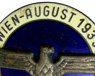1939 Third Reich "World Student Games" Vienna Tinnie - Pre-WWII Propaganda Badge