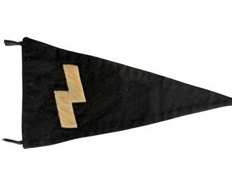 Original WWII German Third Reich Deutsches Jungvolk (DJ) Hitler Youth Sieg Rune Bicycle Pennant (Fahrradwimpel) c. 1930s-40s