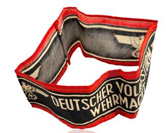 WWII German Volkssturm Wehrmacht Woven Armband, Late War 1944-45