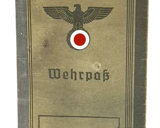WWII German WEHRPASS - 1943 Berlin Landsturm Soldier's ID w/ Photo - Late War Conscript