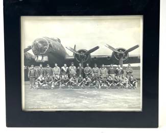 Historic WWII B-17 Flying Fortress & USAAF Airmen Group Photograph, Dated 1944