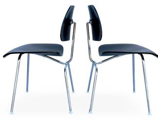 Pair of Authentic Eames for Herman Miller DCM Molded Plywood Dining Chairs, 2004