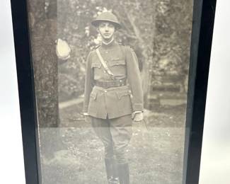 Historic WWI US Army Soldier Large Format Portrait Photograph, c. 1918