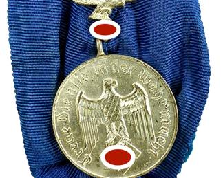 German WWII Luftwaffe 4-Year Long Service Medal - Parade Mount
