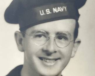 Original WWII Era U.S. Navy Sailor Portrait - Framed Photo of a Torpedoman's Mate Petty Officer