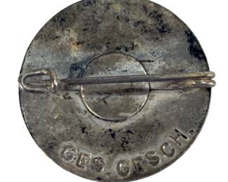 Original WWII German Third Reich Deutsches Jungvolk (DJ) Youth Membership Pin Badge, Pre-RZM "Ges. Gesch." Marked