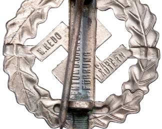 Pre-1939 German SA Sports Badge in Silver by W. Redo