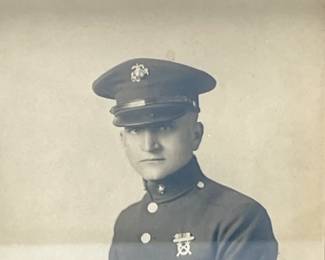 Antique WWI Era U.S. Marine Corps Soldier Portrait