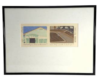 Linda Molto SIGNED & NUMBERED Screenprint Diptych "Will You Love Me Tomorrow" 1988