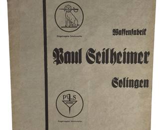 Original 1930s German Third Reich Edged Weapon Catalog - Paul Seilheimer Solingen - Wehrmacht Heer Luftwaffe Dagger Sword Bayonet