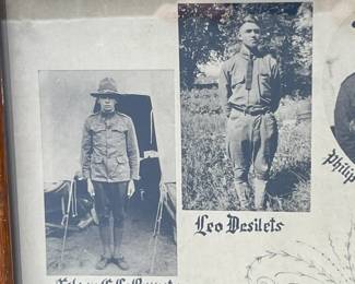 Antique WWI "Keene Heroes" Memorial Photograph, New Hampshire Soldiers Killed in France, c. 1919