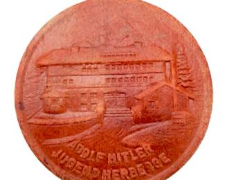 WWII German Adolf Hitler Youth Hostel Tinnie Badge (Adolf Hitler Jugendherberge Abzeichen)