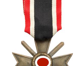 German WWII Third Reich War Merit Cross 2nd Class with Swords (KVK II) & Ribbon