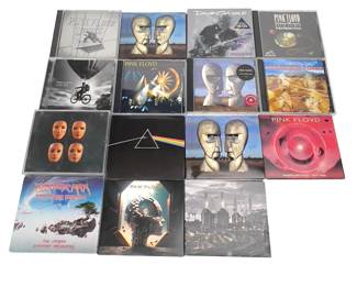 Large Pink Floyd CD Collection Lot with Studio Albums, Rare Bootlegs, and Modern Remasters