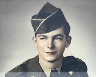Vintage WWII / Korean War Era US Army Master Sergeant Framed Portrait, Infantry Combat Veteran