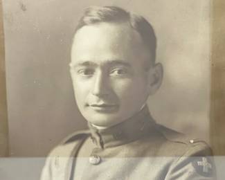 Poignant WWI US Army Portrait of a 33rd Infantry Division "Doughboy" - In Period Frame