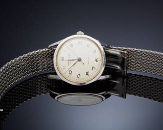 Vintage 1950s Ernest Borel Sky Gem Automatic Men's Watch Ref 357002 S Steel Swiss Made AS 1624 Movement KXB Import