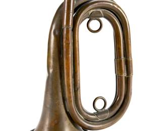 WWI US Army M1894 "Trench Bugle" Dated 1917 by MILLARD - Philadelphia Depot Marked