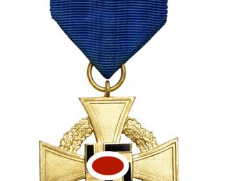 German Third Reich 40-Year Faithful Service Cross, 1st Class Gold, with Ribbon