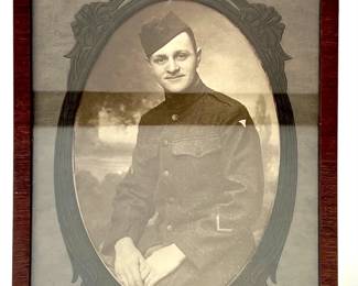 WWI US Army A.E.F. Soldier Portrait with III Corps Insignia