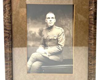 Antique WWI US Army Corporal Portrait Photograph, Third Army of Occupation, AEF Doughboy
