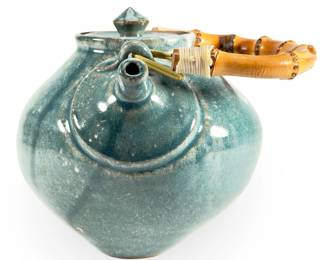 Gabriel Loncsar (GL) Signed Studio Art Pottery Stoneware Teapot, Chicago Artist