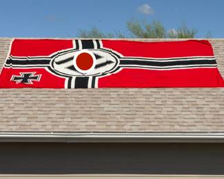 Massive Original WWII German Battleship War Flag 300x500cm, Kriegsmarine Marked - Authentische Reichskriegsflagge