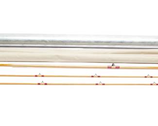 Vintage H.L. Leonard 'Ausable' Bamboo Fly Rod 7'6" 5/6wt S/N 1061 c.1971 Simroe Era