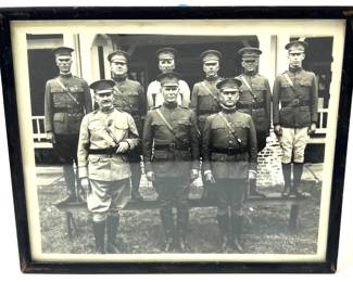 Original WWI Era Framed Photograph of U.S. Army Officers by Jack Spottswood, Jacksonville FL