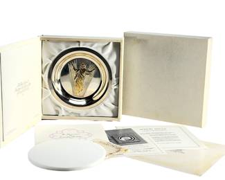 Evangelos Frudakis (1921-2019) "The Resurrection" Sterling Silver & 24k Gold Plate, 1973 Franklin Mint, First Easter Issue, Box & COA