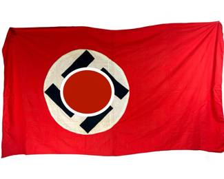 WWII German Nazi Party Banner - Large Original Third Reich Flag - Multi-Piece Construction - Approx. 54"x95"