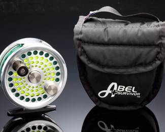 Vintage Abel Big Game No. 1 Ported Fly Reel - Polished Aluminum - Near Mint - USA