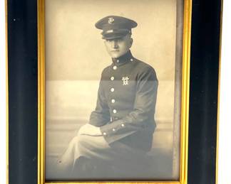 Antique WWI Era U.S. Marine Corps Soldier Portrait