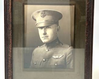 WWI U.S. Army Air Service Pilot Officer Portrait in Original Period Frame