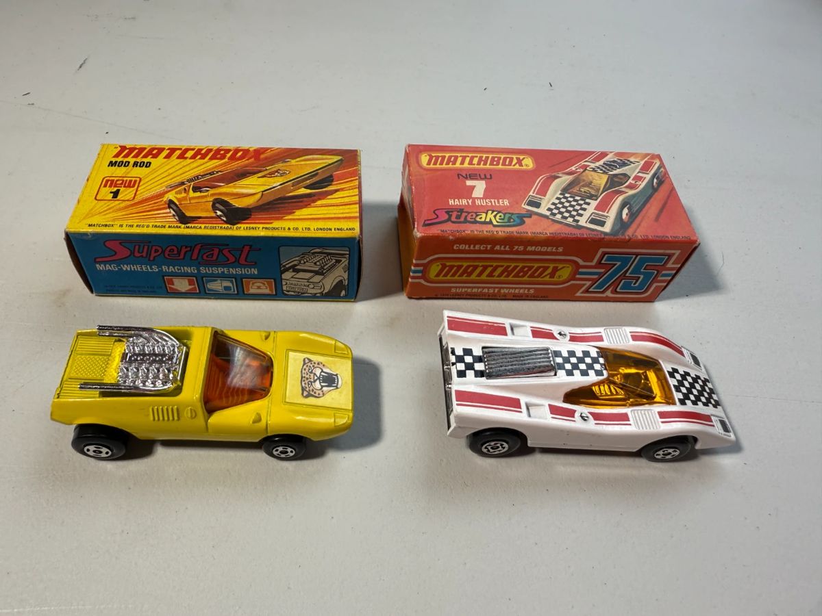 Matchbox No. 1 'Mod Rod' & No. 7 'Hairy Hustler'