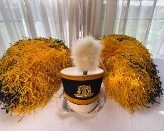 Vintage Woodmore High School Marching Band Shako & Pom Poms