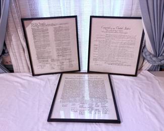 Framed Historical Document Set