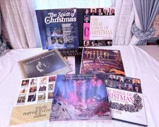 Collection of Christmas Vinyl Records