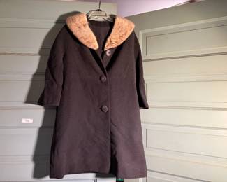 Vintage Jeshiva Fur Collar Coat