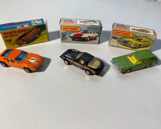 Matchbox No. 3 Monteverdi hai, No. 31 RX-7, & No. 74 Cougar Villager