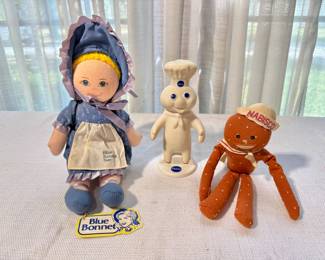 Vintage Brand Mascot Dolls Trio