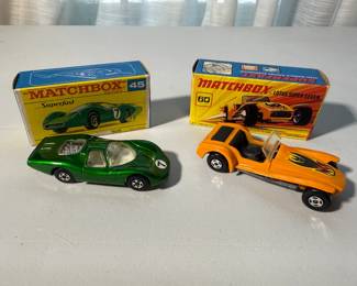Matchbox No. 60 Lotus Super Seven & No. 45 Ford Group 6 Racer