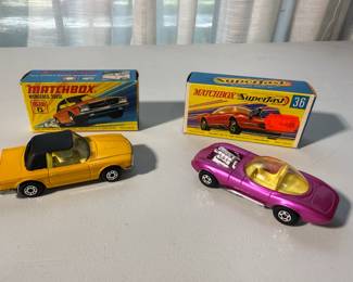 Matchbox No. 6 Mercedes 350 SL & No. 36 Hot Rod Draguar