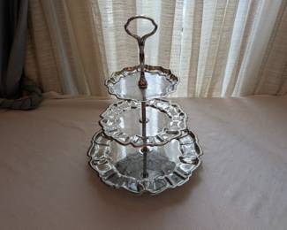 Hellerware Silver-Plated Tiered Tray
