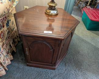 Hexagonal Wooden Side Table